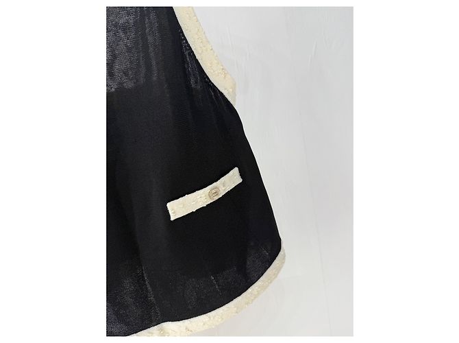 Débardeur Chanel en Viscose Multicolore Noir et Blanc - vue 3