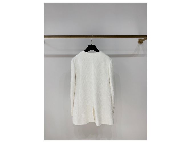 Chanel White Tweed Jacket Size 36 Multiple colors - view 2