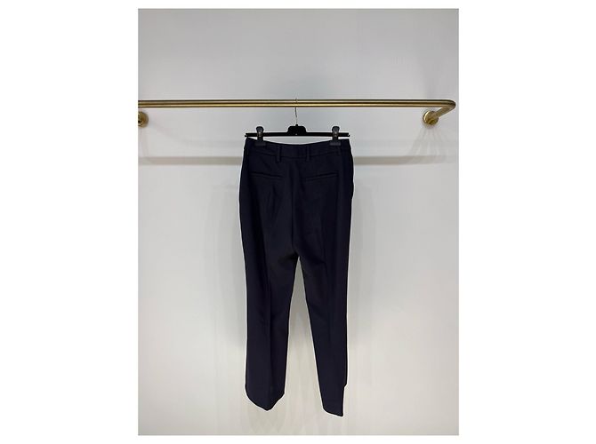 Calças Prada Navy de Lã Corte Cigarette Multicor - vista 2