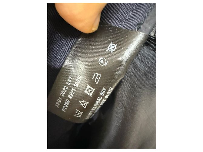 Calças Prada Navy de Lã Corte Cigarette Multicor - vista 6