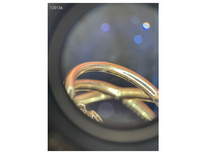 Hermès Pig nose Ring aus Gelbgold mit Strass Mehrfarben - Ansicht 8