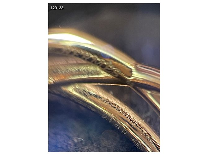 Hermès Pig nose Ring aus Gelbgold mit Strass Mehrfarben - Ansicht 9