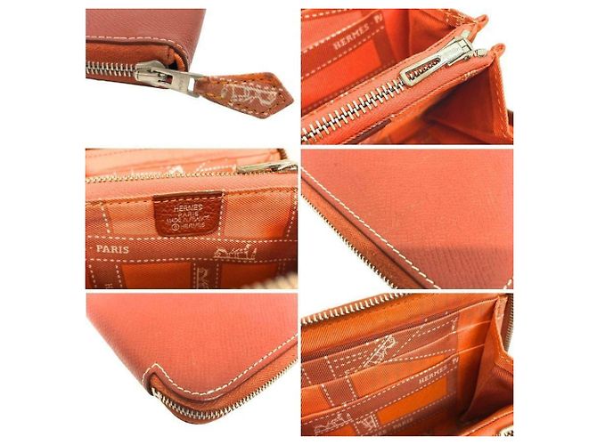 Hermès Cartera bi-fold Hermes Azap Compact en Terracotta - vista 3