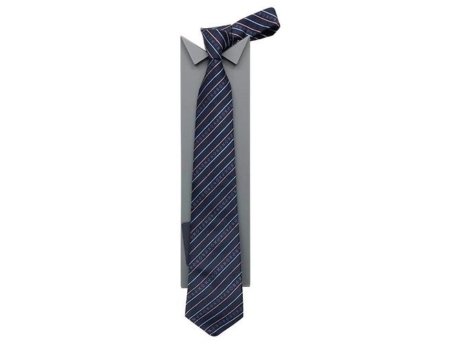 Louis Vuitton Men's Navy Silk Cravat Navy blue - view 2