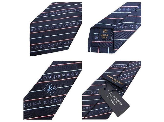Louis Vuitton Men's Navy Silk Cravat Navy blue - view 3