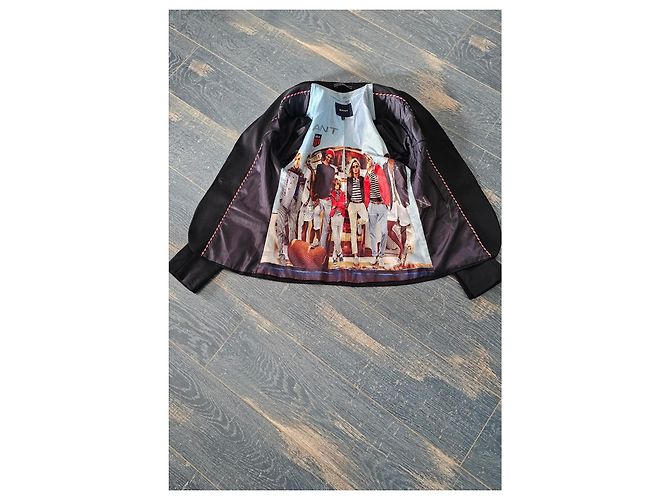 Autre Marque GANT Damen-Blazer Schwarz mit gemustertem Futter - Ansicht 2