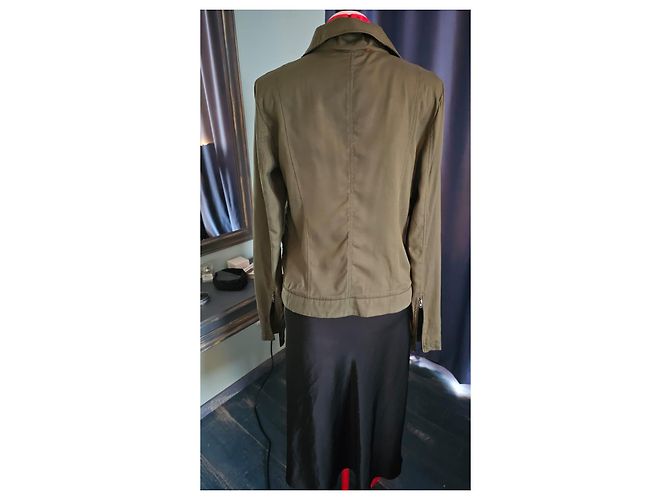 Guess Giacca Biker Khaki Cachi - vista 3