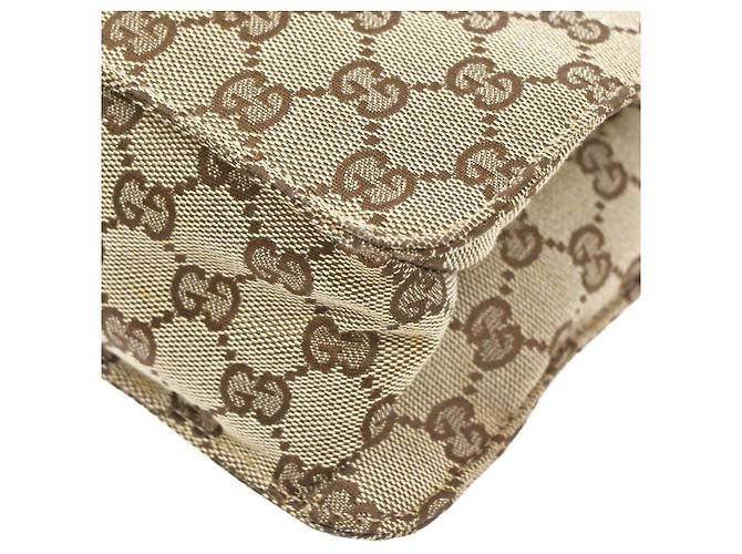 Borsa a tracolla Gucci in canvas Beige - vista 7