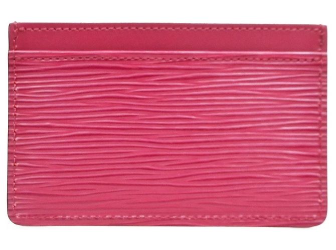 Louis Vuitton Porte Cartes Simple Card Holder Epi Leather Rosso - vista 4