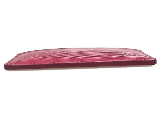 Louis Vuitton Porte Cartes Simple Card Holder Epi Leather Rosso - vista 6