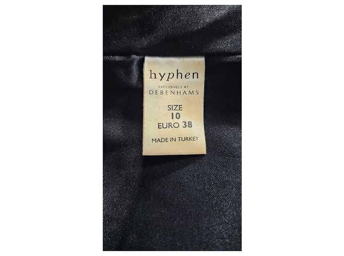 Autre Marque Pantalones de pierna recta en cuero negro Hyphen - vista 4