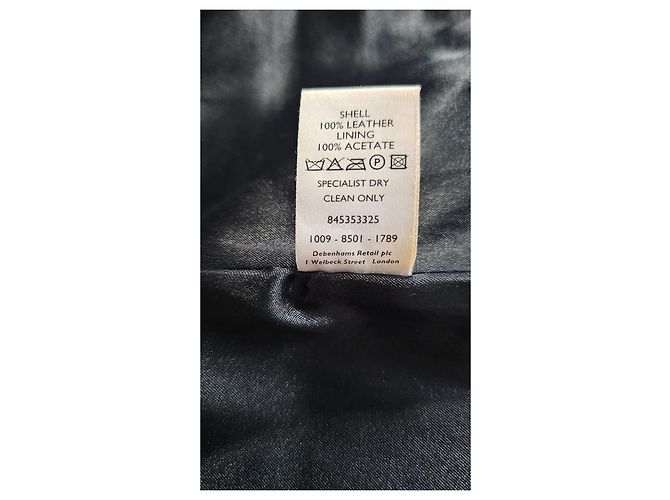 Autre Marque Pantalones de pierna recta en cuero negro Hyphen - vista 5