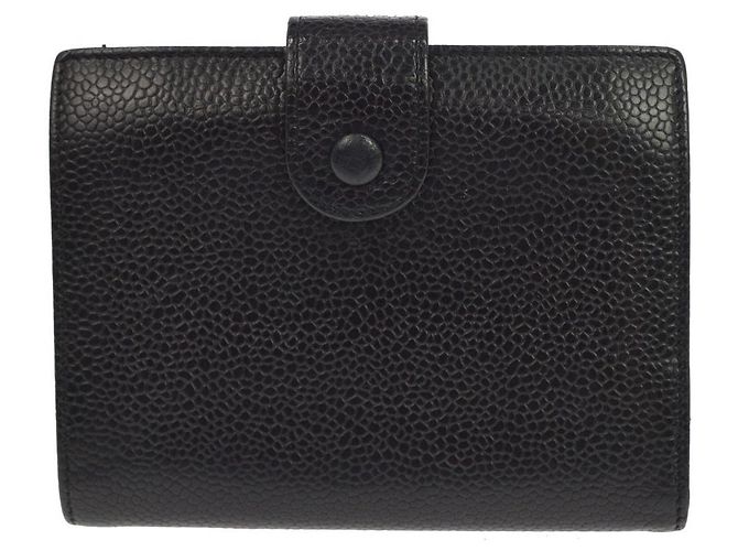 Chanel Timeless CC French Caviar Compact Negro - vista 2