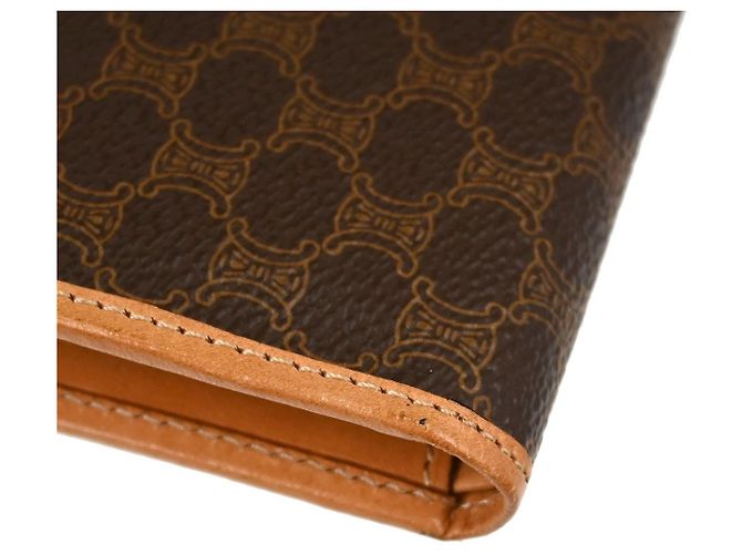 Céline Celine Bifold Triomphe Coated Canvas Compact Marrom - vista 3