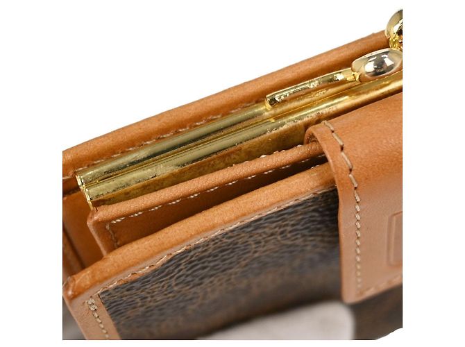 Céline Celine Bifold Triomphe Coated Canvas Compact Marrom - vista 7