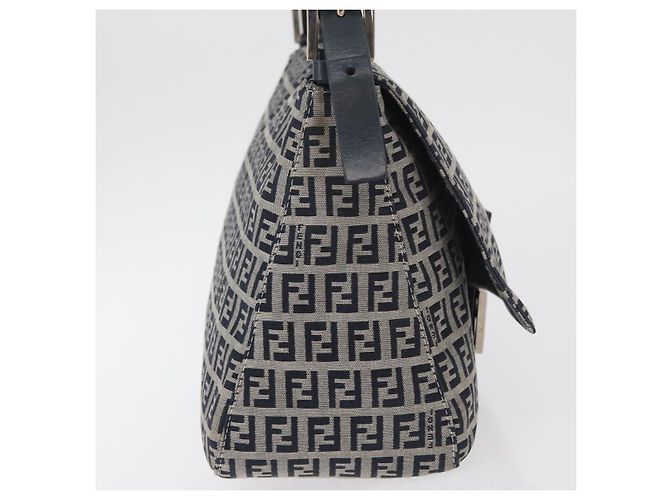 Fendi Baguette Zucchino Canvas Mini Marineblau - Ansicht 4