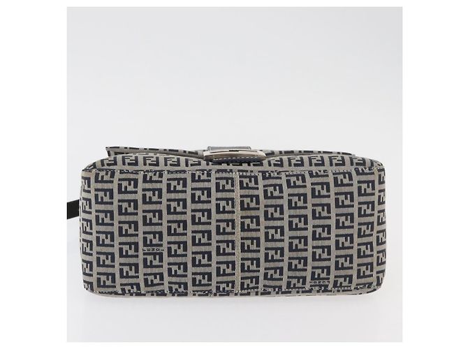 Fendi Baguette Zucchino Canvas Mini Marineblau - Ansicht 5