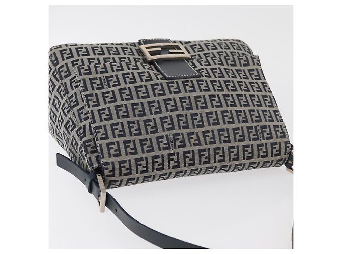 Fendi Baguette Zucchino Canvas Mini Marineblau - Ansicht 6