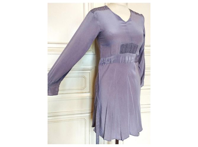 Autre Marque Vestido longo de seda lavanda Nocollection - vista 12