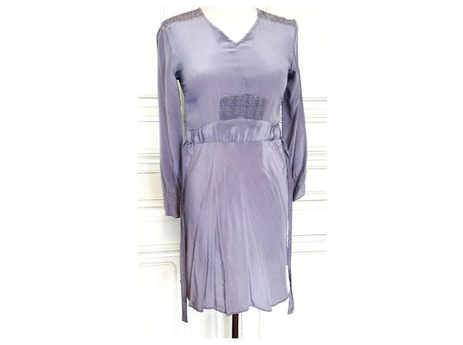 Autre Marque Vestido longo de seda lavanda Nocollection - vista 13