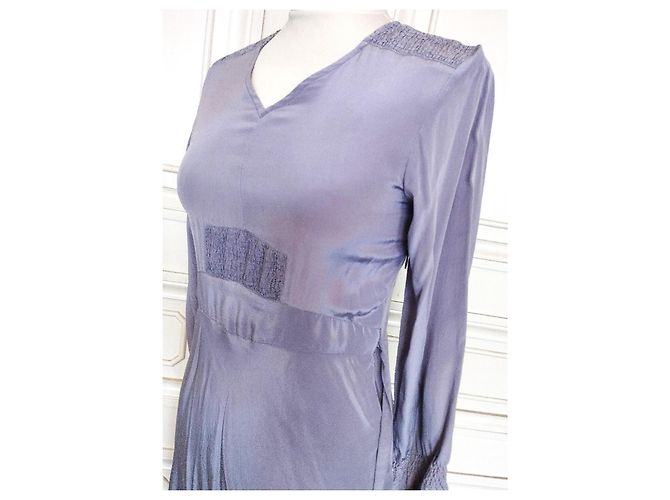 Autre Marque Vestido longo de seda lavanda Nocollection - vista 14
