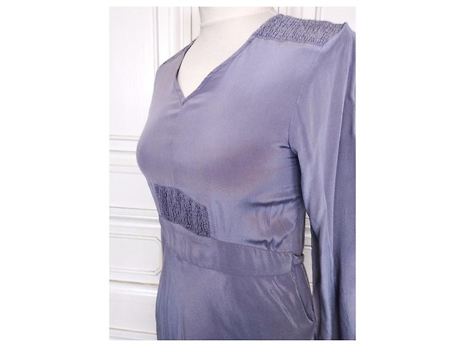 Autre Marque Vestido longo de seda lavanda Nocollection - vista 16