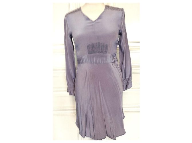 Autre Marque Vestido longo de seda lavanda Nocollection - vista 17