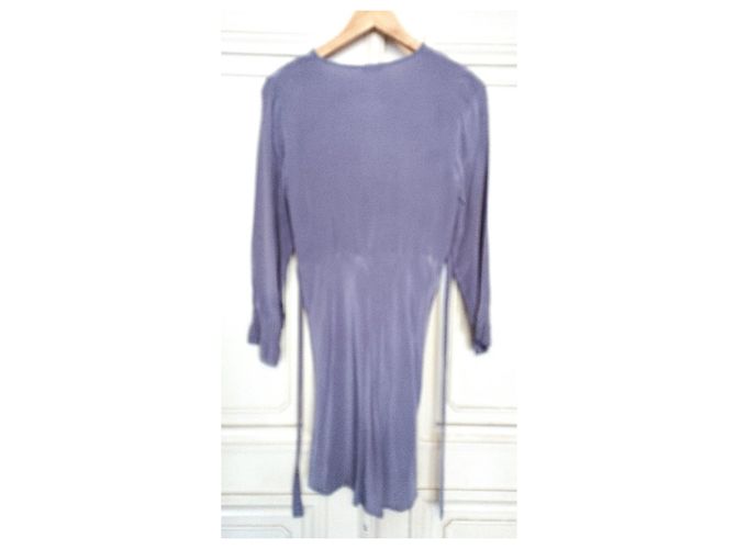 Autre Marque Vestido longo de seda lavanda Nocollection - vista 7