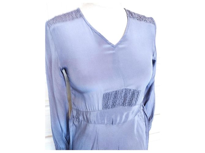 Autre Marque Vestido longo de seda lavanda Nocollection - vista 8