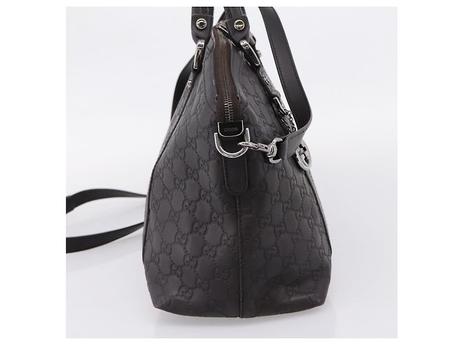 Borsa Gucci GG Charm Convertible Dome Satchel Guccissima Leather Medium Marrone - vista 3