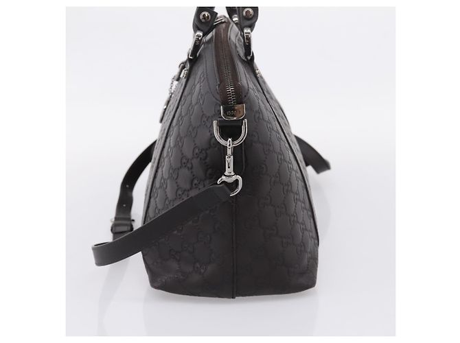 Borsa Gucci GG Charm Convertible Dome Satchel Guccissima Leather Medium Marrone - vista 4