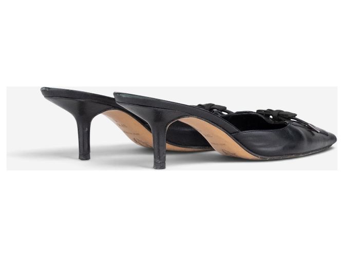 Autre Marque Mules kitten heel con corsetto stringato Dior by Galliano SS02 Nero - vista 3