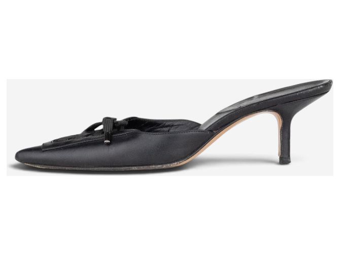 Autre Marque Mules kitten heel con corsetto stringato Dior by Galliano SS02 Nero - vista 4