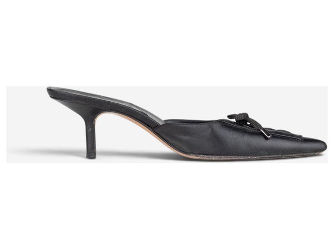 Autre Marque Mules kitten heel con corsetto stringato Dior by Galliano SS02 Nero - vista 5