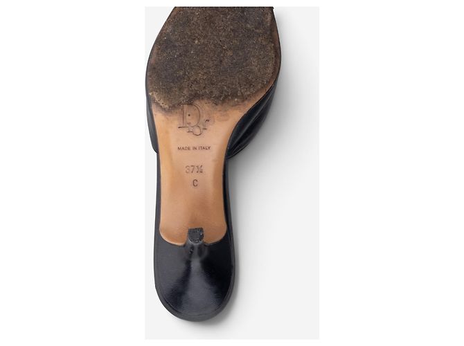 Autre Marque Mules kitten heel con corsetto stringato Dior by Galliano SS02 Nero - vista 9