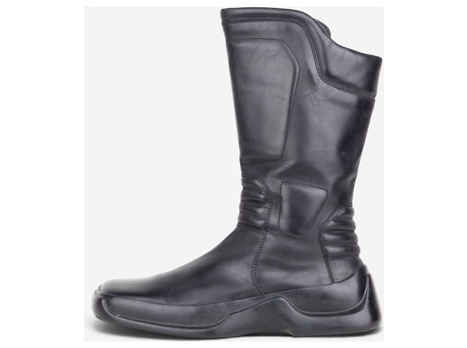 Stivali Biker Astro Moto con punta quadrata e gambale medio Prada AW99 Nero - vista 3