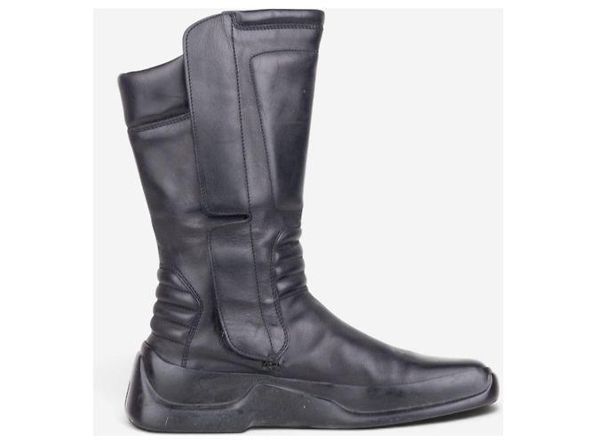 Stivali Biker Astro Moto con punta quadrata e gambale medio Prada AW99 Nero - vista 4
