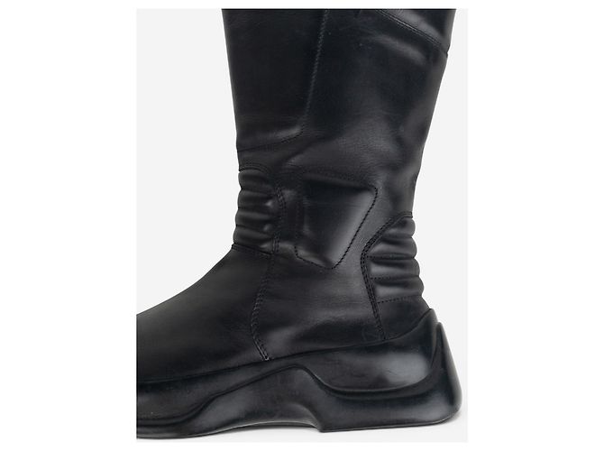 Stivali Biker Astro Moto con punta quadrata e gambale medio Prada AW99 Nero - vista 9