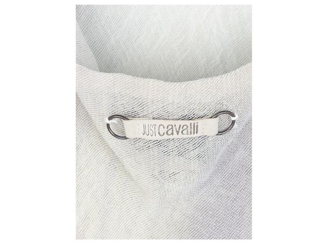 Roberto Cavalli asymmetrisches Sommer-Maxikleid mit Rüschen aus den 2000ern Beige - Ansicht 7