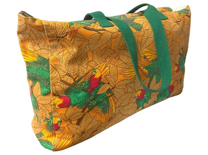 Borsa da spiaggia Hermès anni '90 "the Parrots" - vista 2