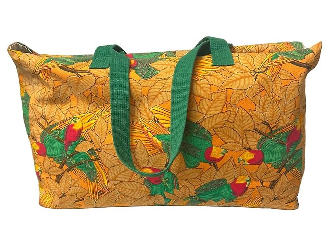 Borsa da spiaggia Hermès anni '90 "the Parrots" - vista 4