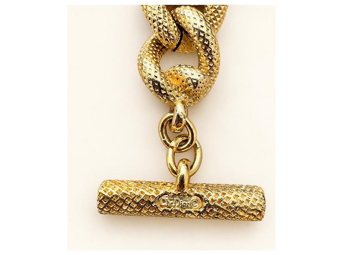 Collana Choker Christian Dior Catena a Maglie Dorata D'oro - vista 6