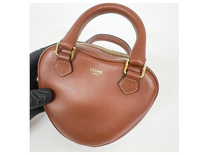 Céline Celine Heart Leather Mini Brown - view 7