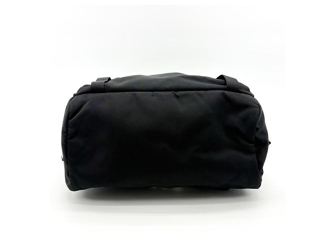 Prada Double Buckle Top Handle Tessuto Medium Preto - vista 5