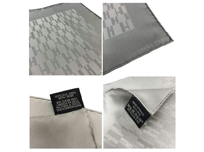 Hermès Hermes Seidentuch Grau Braun - Ansicht 2