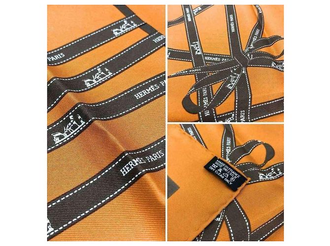 Hermès Carré 45 Seidentuch Orange - Ansicht 2