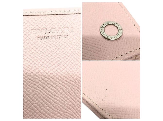 Bulgari Tarjetero de seda rosa claro Bvlgari - vista 3