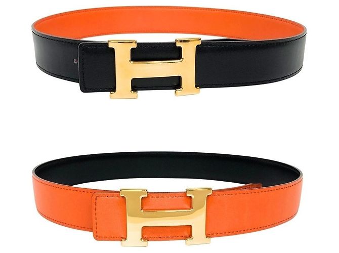 Hermès Hermes Constance H-Belt Black Golden Orange - view 2