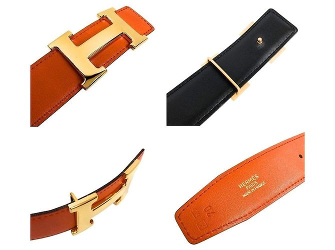 Hermès Hermes Constance H-Belt Black Golden Orange - view 3