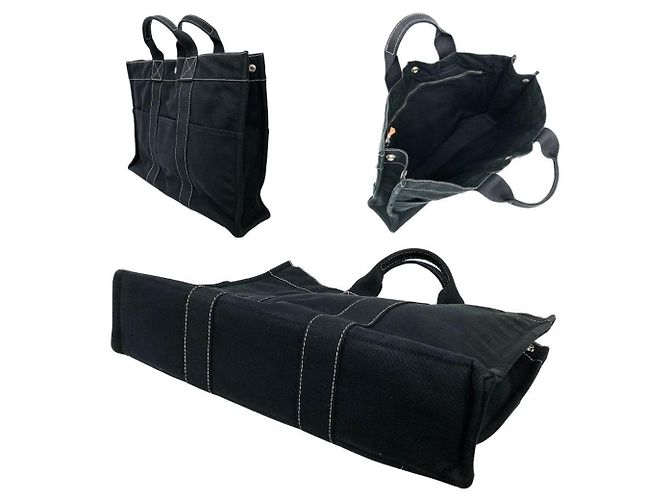 Hermès Hermes Sac Deauville MM Tote Bag Schwarz - Ansicht 2
